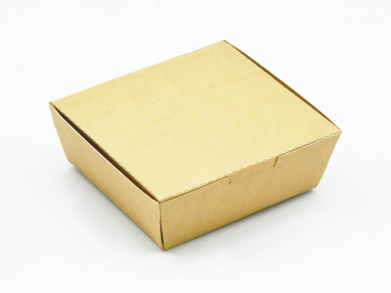 Caja de papel para alimentos lista para llevar a prueba de grasa 120#L