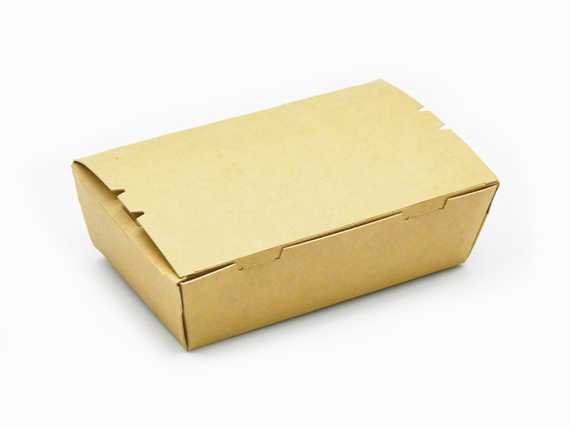 Caja de papel para alimentos tipo concha de ajuste seguro de 140 #L
