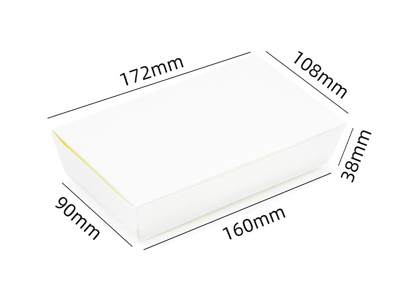 Caja de papel para alimentos Kraft Meal de 160 l con tapa de almejas