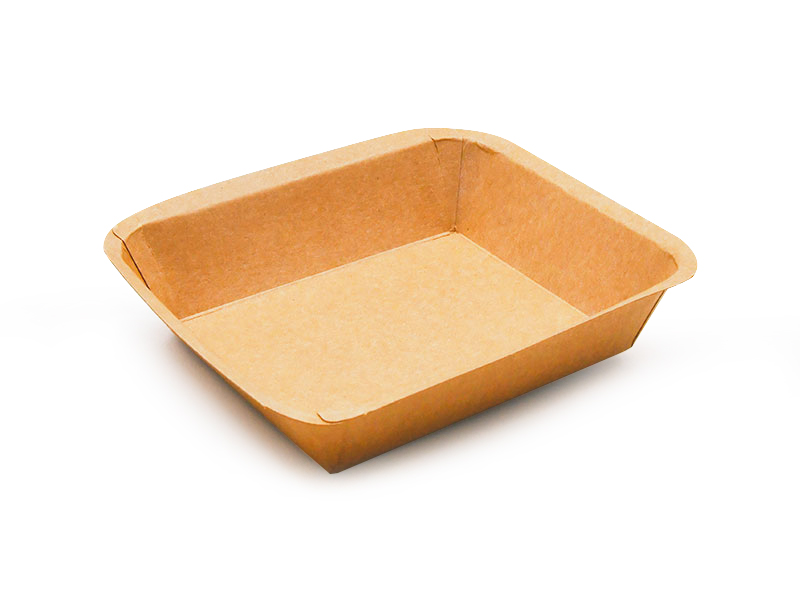 3# Diseño con brida Bandeja de comida de papel ligero