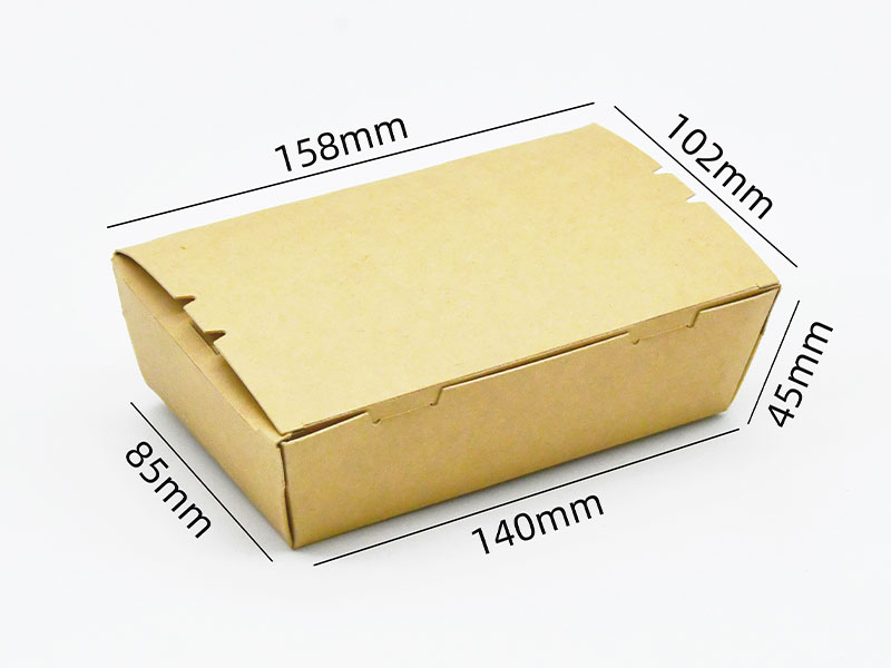 Caja de papel para alimentos tipo concha de ajuste seguro de 140 #L