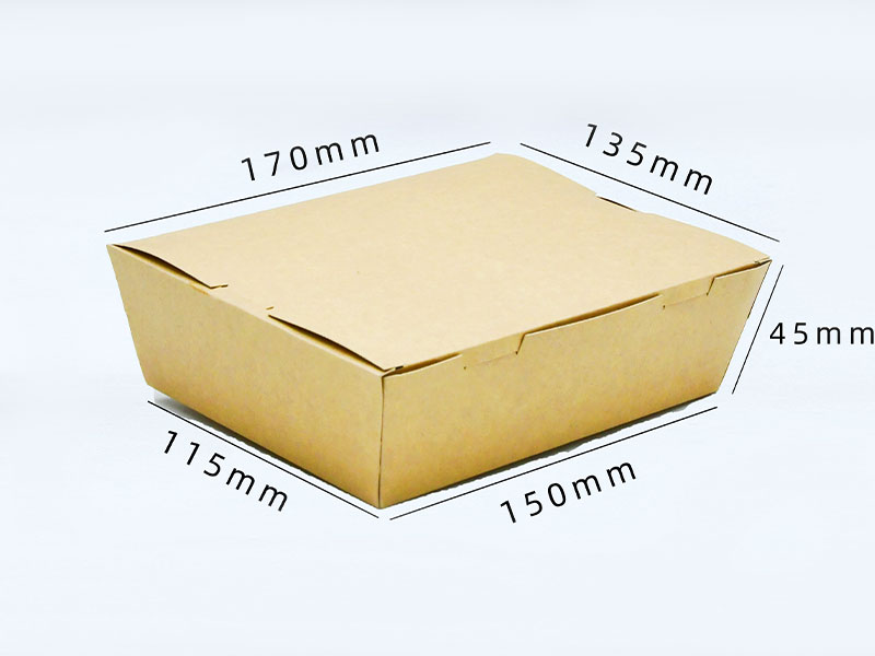 Caja de papel para almuerzo Kraft duradera de 150 l