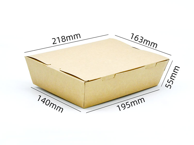 Caja de papel para alimentos Kraft multiusos 195#M