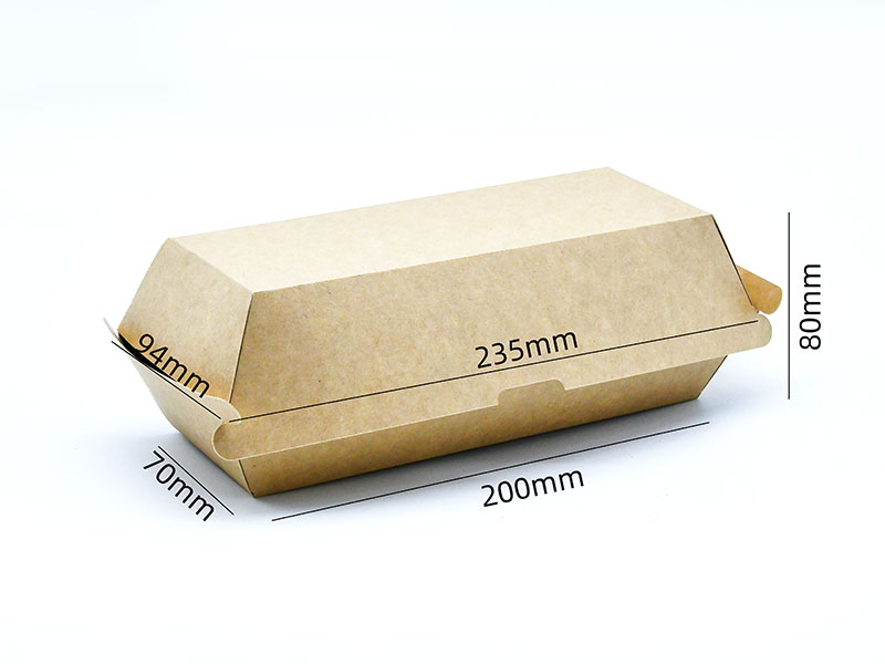 HB#200H80 Diseñado para mantener las hamburguesas frescas Caja de cartón para hamburguesas